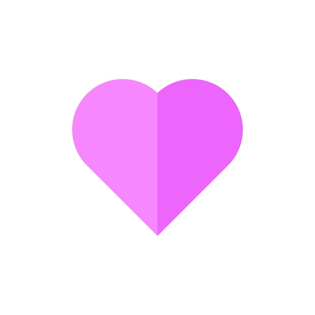 Розовое сердце символ вектор значок Валентина