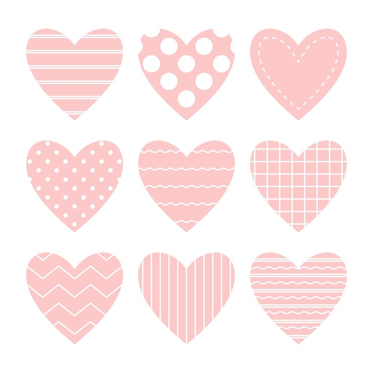 Vector pink heart on white background vector