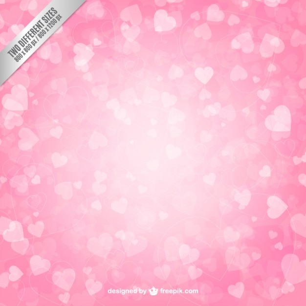 Vector pink hearts background