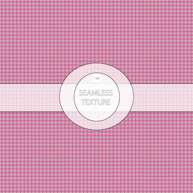 Vector pink hearts pattern background