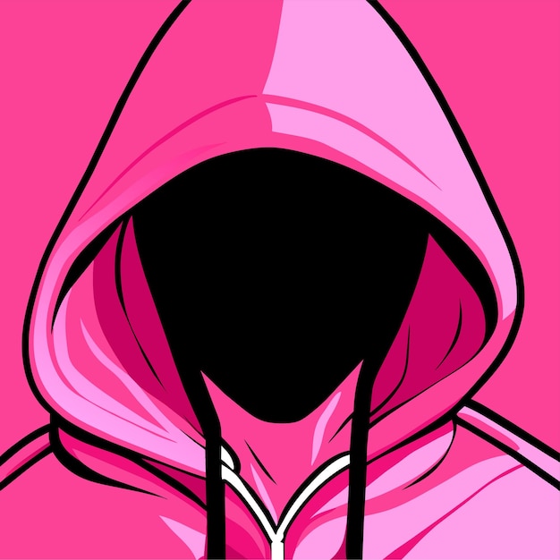Pink hoodie back and front clothing vector illustration | Premium AI