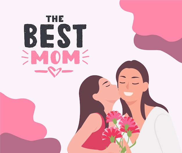 Pink Illustration Happy Mother's Day Facebook Post