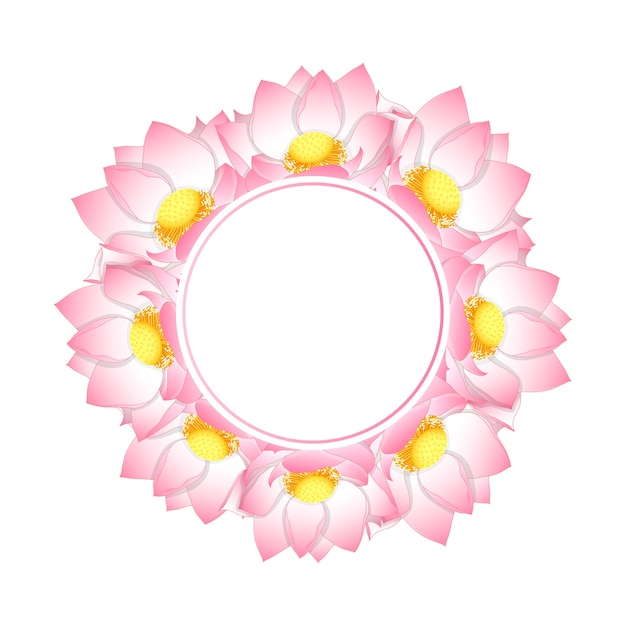 Pink Indian lotus Banner Wreath