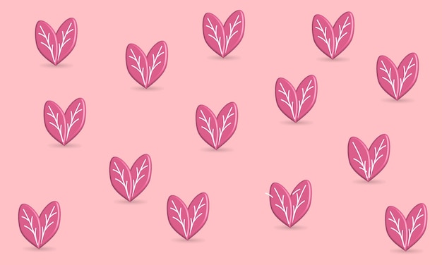 pink leaf icon background pattern, Nature theme