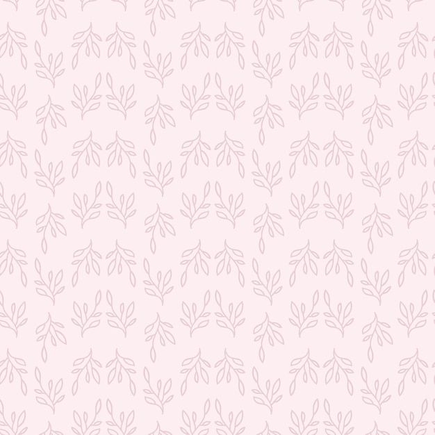 Vector pink leaf seamless repeat pattern vector design