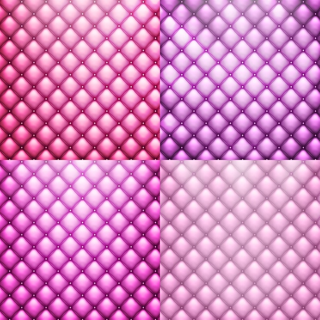 Vector pink leather texture with buttons.