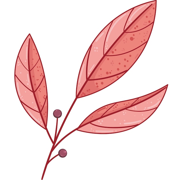 Vector pink leaves