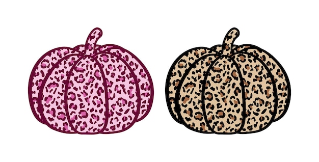 Frutta con motivo animale selvatico di zucca stampa leopardo rosa