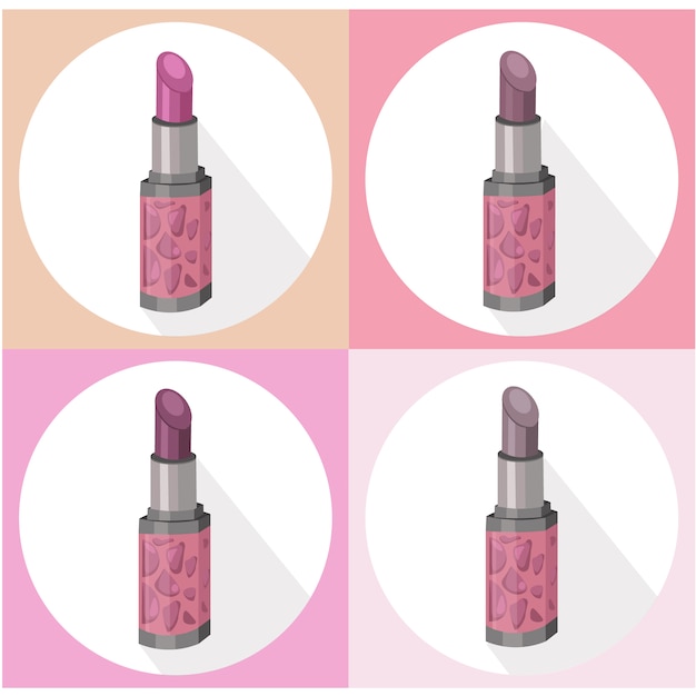 Pink lipstick collection