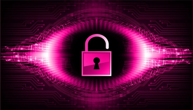 A pink lock with a pink background