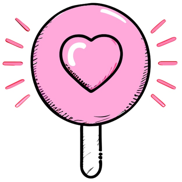 Vector pink lollipop icon