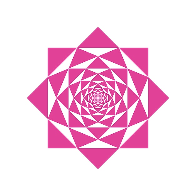 Pink lotus flower on a white background vector.