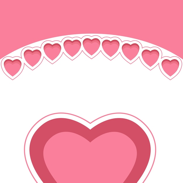 バレンタインデーのベクトル図のピンクの愛の背景デザイン装飾
