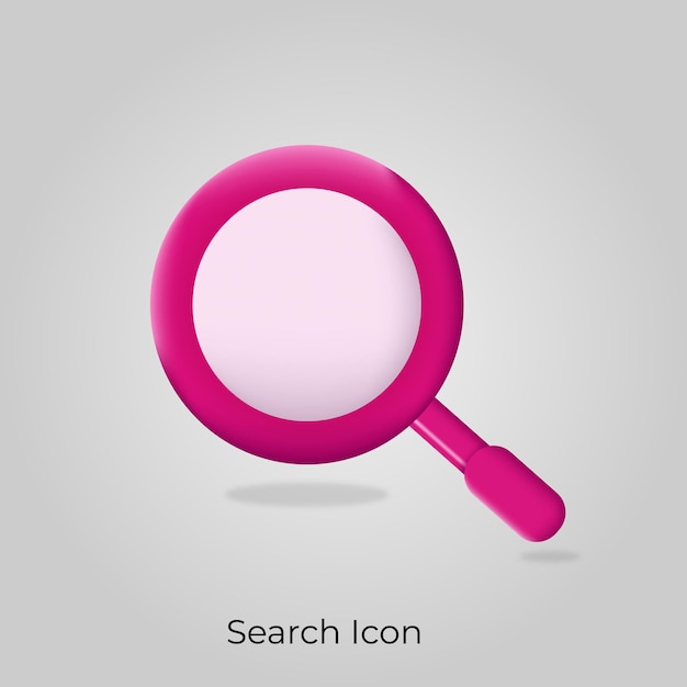 A pink magnifying glass and search icon