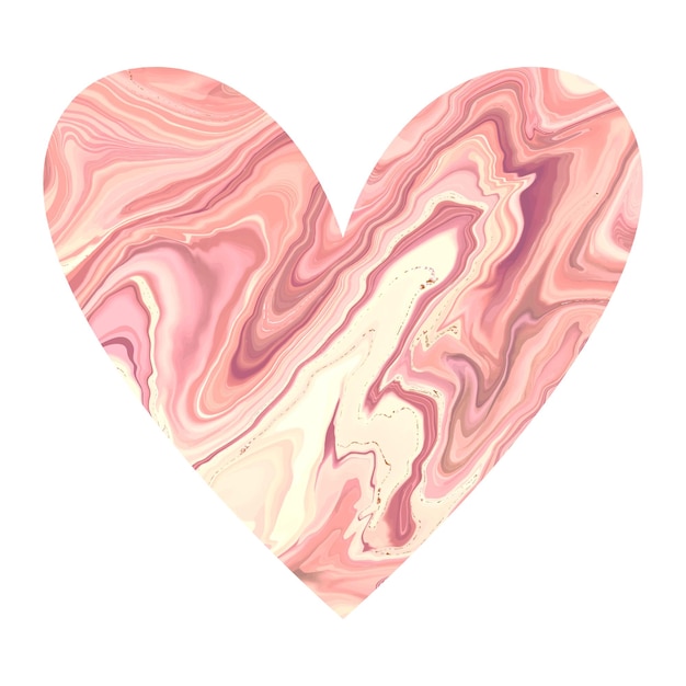 Pink marble heart