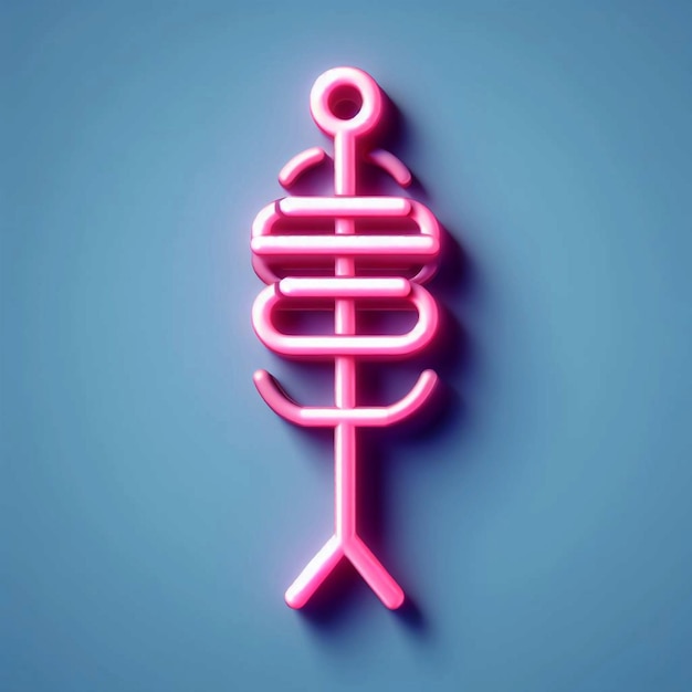 a pink microphone with the number  r  on it