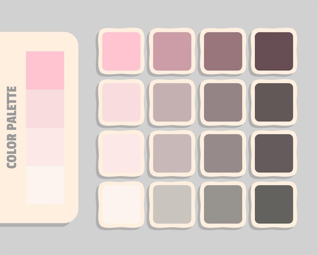 Vector pink mistyrose linen seashell color palette rgb colors matching harmonious colours catalog