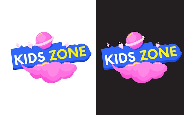 pink modern kids zone logo