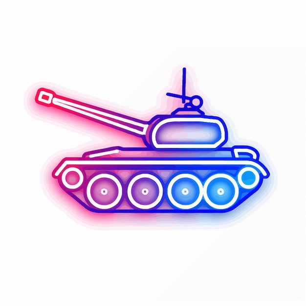 Vector pink neon tank vector