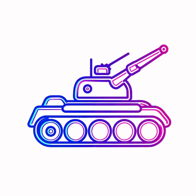 Pink neon tank vector