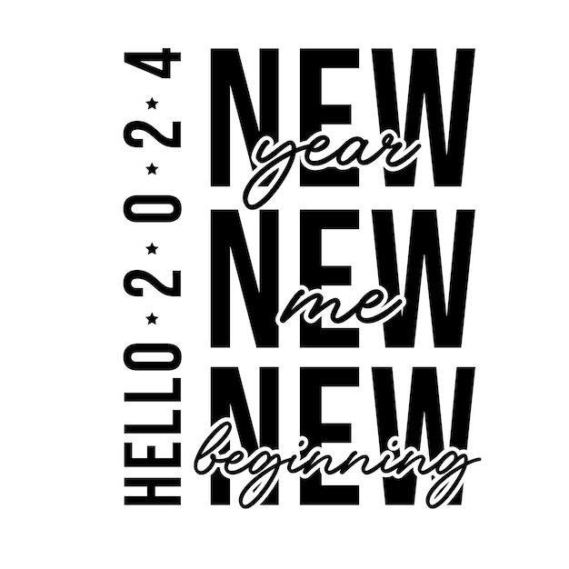 Vector pink new year svg pink new year t-shirt ontwerp pink new year quote typografie vectorontwerp