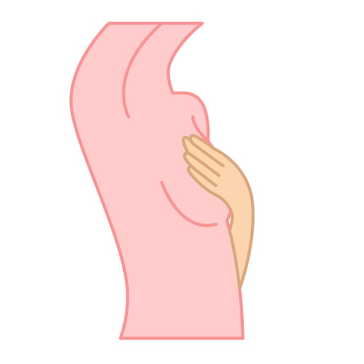 Vector ピンクの10月 ピンクのシルエットの女性