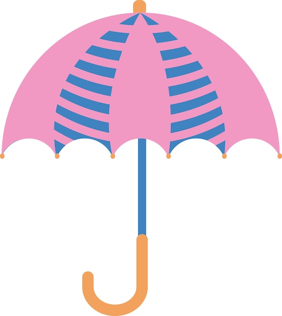 Pink open umbrella element