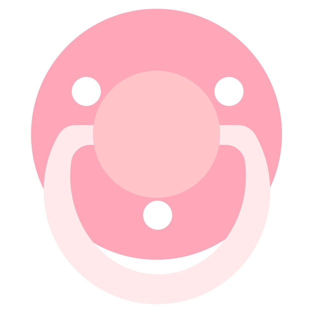 Розовая соска для иконы девушки Векторная плоская иллюстрация
