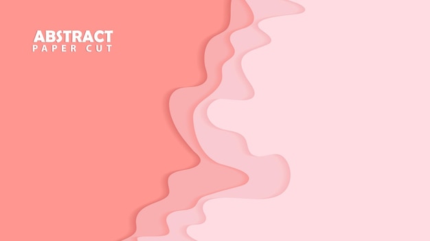 Pink papercut background concept design