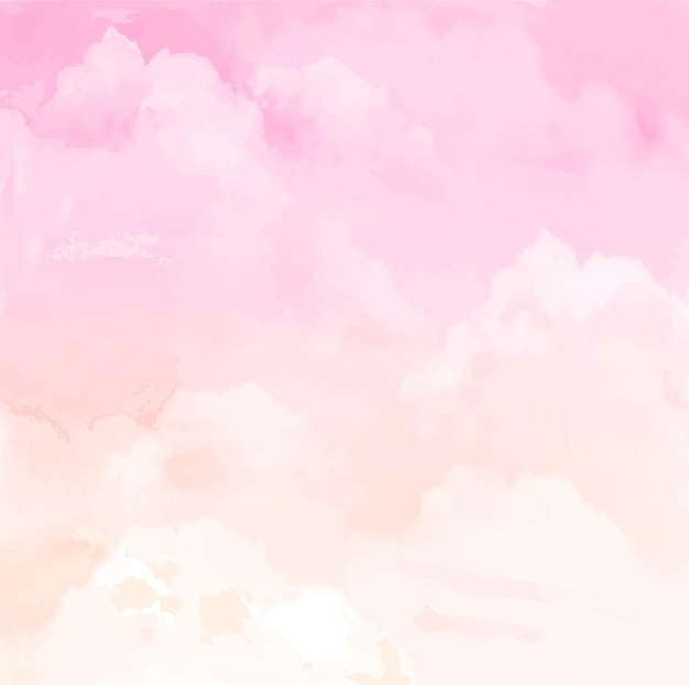 Pink Pastel Sky with Clouds