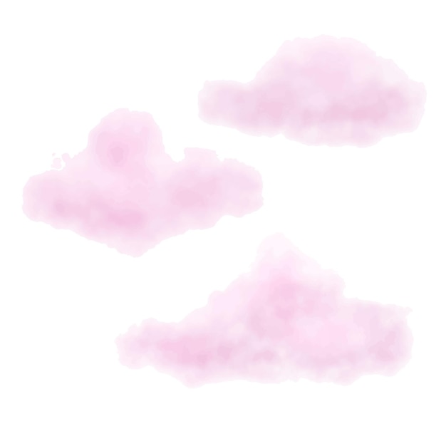 Вектор pink_pastel_watercolor_clouds