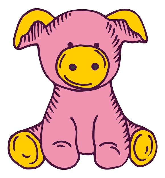 Pink pig toy cute soft plush animal