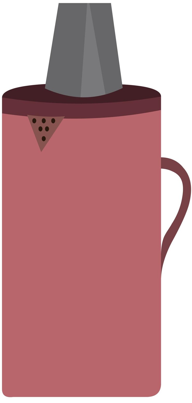 Vector pink plastic water jug with a steel glass on top of it plastic jug vector illustration icon isolate