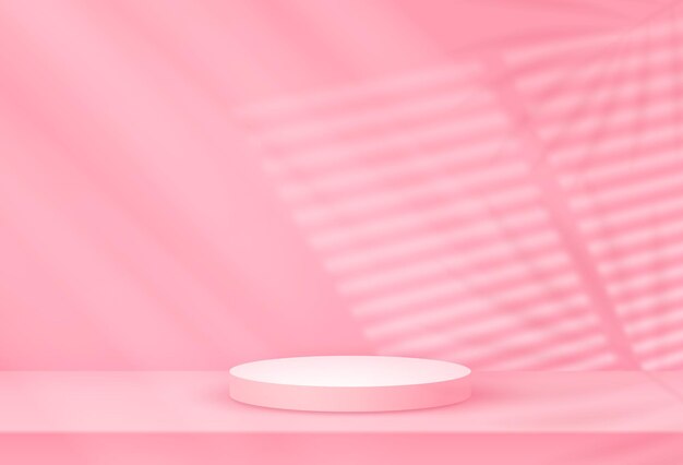 Вектор Розовый подиум или стенд фоновая платформа для презентации продукта, брендинга, упаковки и продвижения