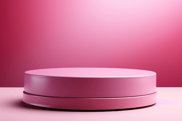 Pink podiums background Abstract pedestal scene with geometrical Scene to show cosmetic products