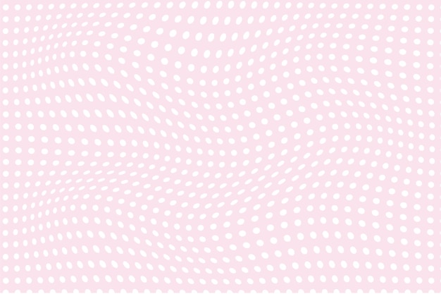 Vector pink polka dots on a pink background