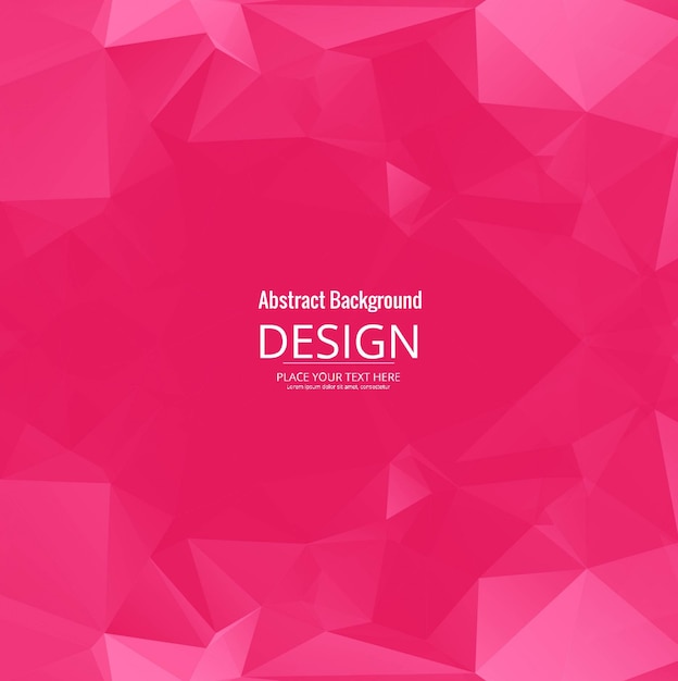 Pink polygonal background design