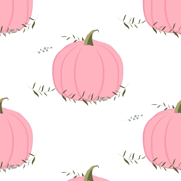 Pink pumpkin on a white background.