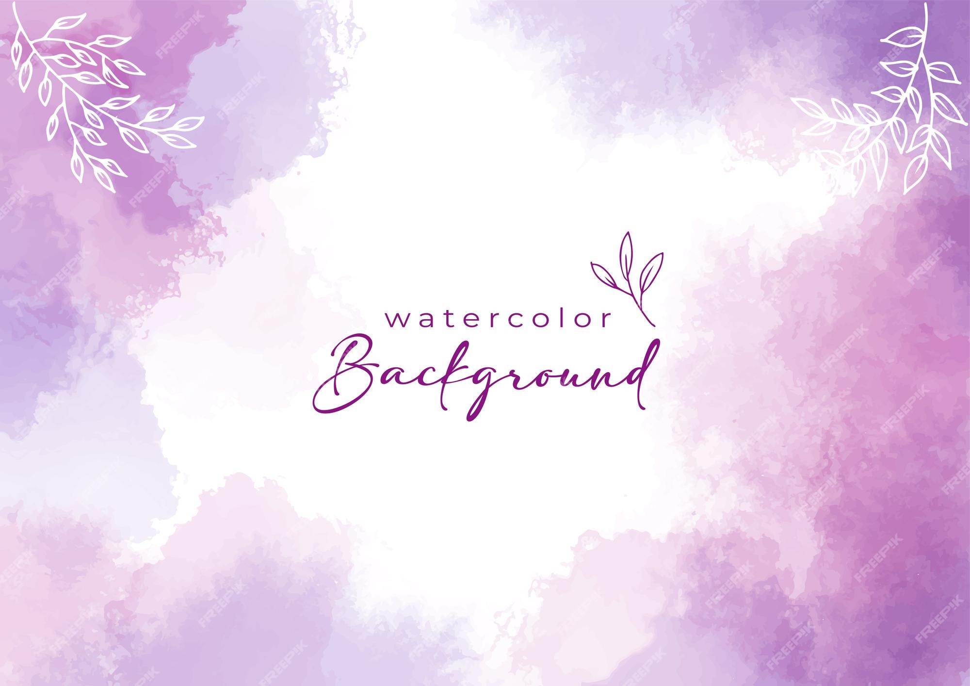 Premium Vector | Pink and purple abstract watercolor background template  for wedding invitation