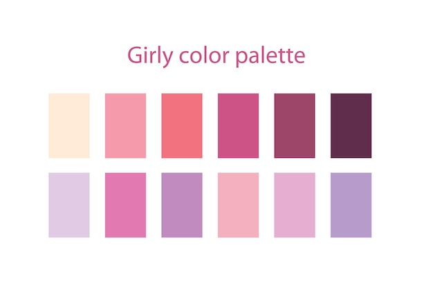 Vector a pink and purple colors palette