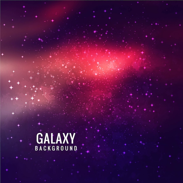 Vector pink and purple galaxy background