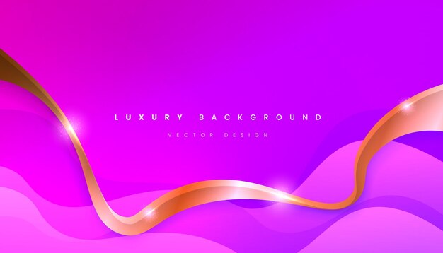 Pink Purple Luxury Background, Gold Glitter Line Decoration