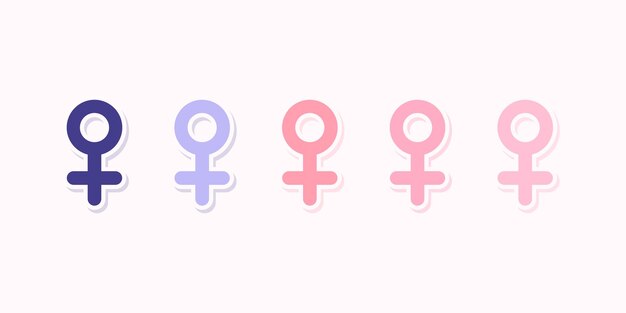 Vector a pink and purple symbol with the word female on it.
