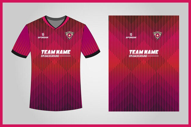 A pink and purple team jersey for a soccer match.