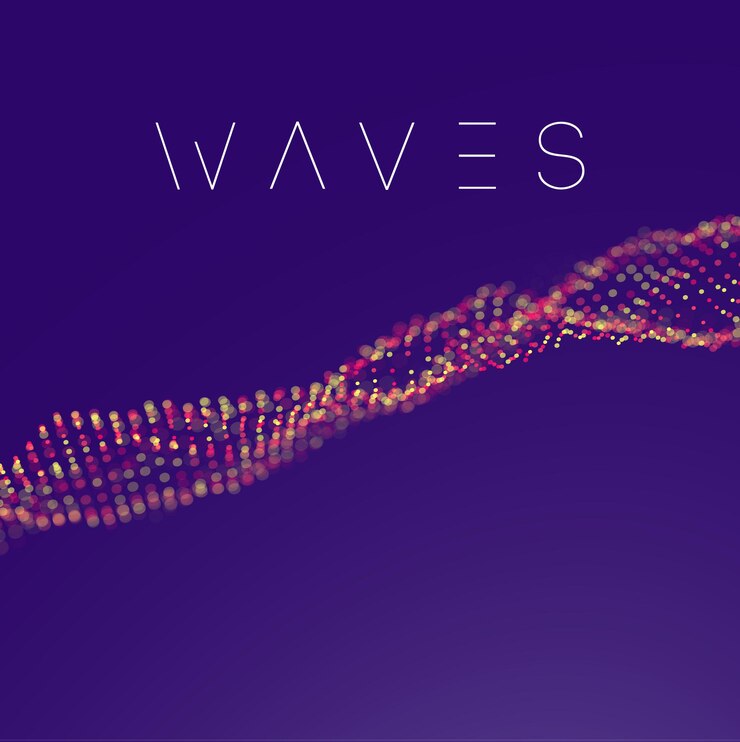 Vector pink purple wave background. abstract vector poster technology background vector illustration. eps 10.