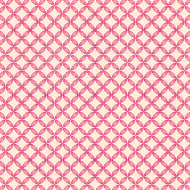 A pink and red background with a pattern of circles.