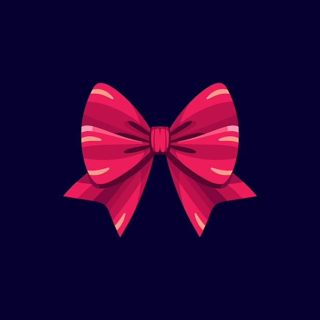 Premium Vector | Pink ribbon bow