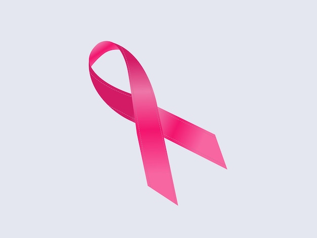 pink ribbon breast cancer awareness month awareness vector