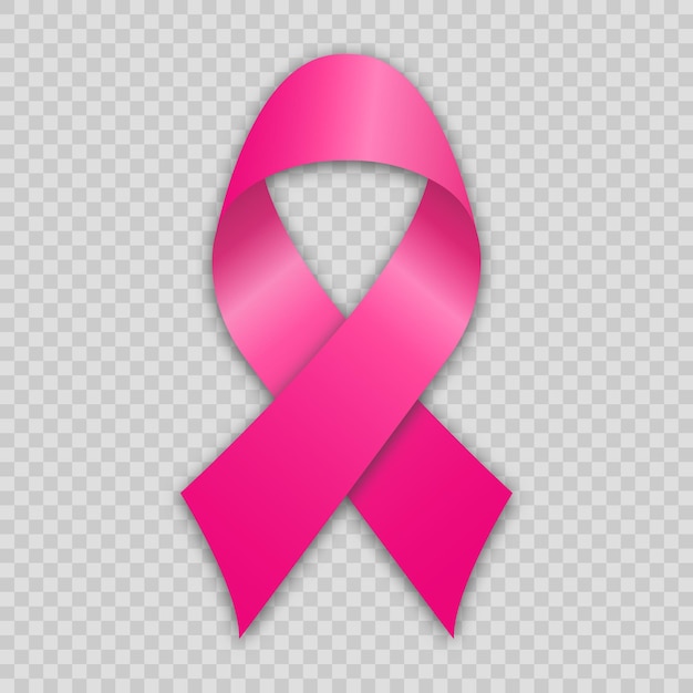 Vector pink ribbon for breast cancer awareness month