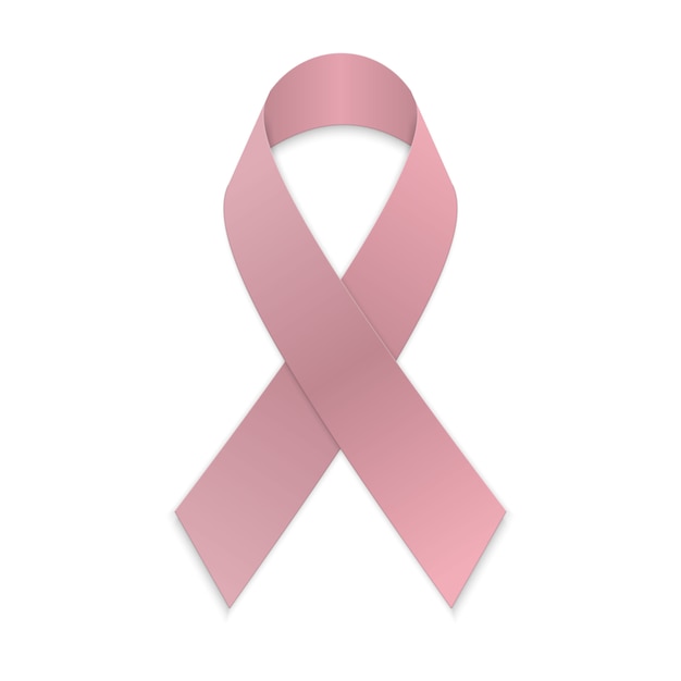 Nastro rosa. simbolo di consapevolezza del cancro al seno